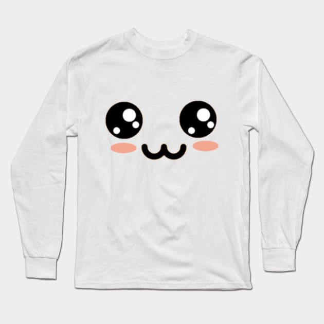 Cute Smiley Face Long Sleeve T-Shirt by XTUnknown